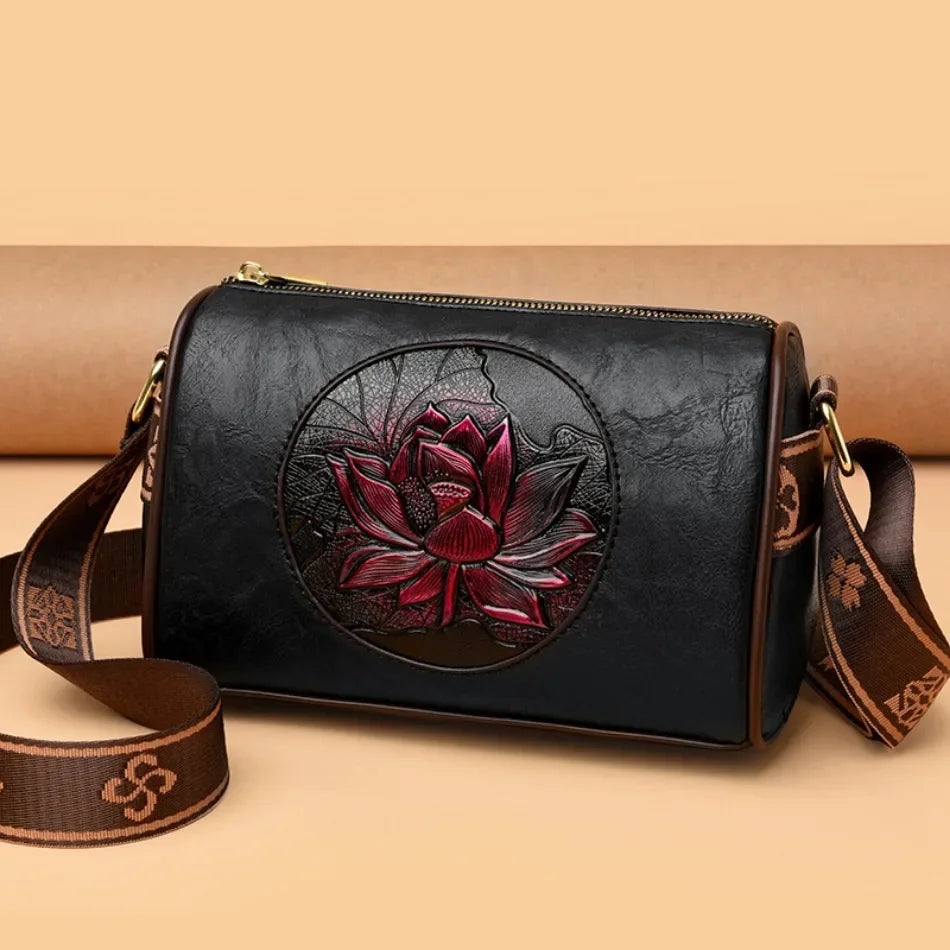 Bolso de mano bordado para mujer, bolsos de cuero de alta calidad para mujer, bolso de hombro para mujer, bolsos cruzados pequeños para mujer, bolso principal 2024