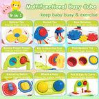 Cubo ocupado para niños pequeños, juguete de actividades sensoriales Montessori, tablero ocupado, en 1 10, cubo Fidget, autismo, aprendizaje, juguetes de viaje, regalos para bebés