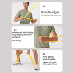 Banda Elástica de Resistencia para Entrenamiento de Fuerza, Cintura y Piernas, Cuerda de Tracción para Gimnasio, Pilates, para Entusiastas del Deporte
