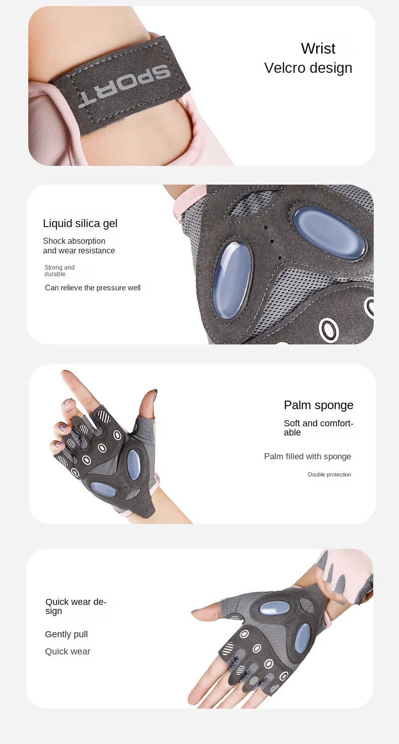 Guantes deportivos antideslizantes para hombre y mujer, guantes de Yoga para entrenamiento de culturismo, levantamiento de pesas, 1 par