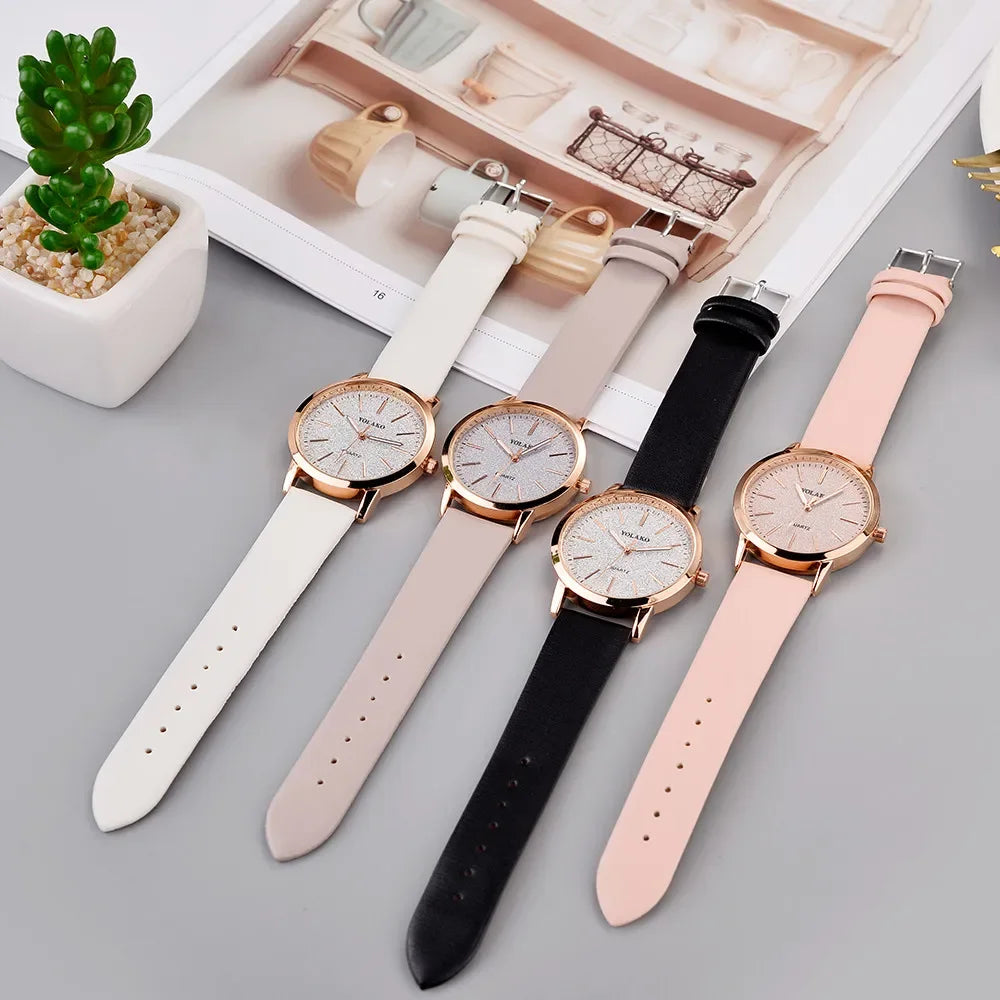 Relojes de marca de lujo para mujer, reloj de cuero a la moda para mujer, relojes de pulsera de cuarzo para mujer, reloj para mujer