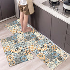 Alfombra de cocina con estampado absorbente, alfombra antideslizante para pasillo, alfombras largas para sala de estar, dormitorio, entrada, felpudo para baño