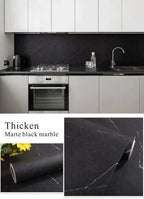 Pegatinas gruesas de mármol mate, papel tapiz autoadhesivo para cocina, a prueba de aceite, gabinetes de escritorio, encimeras, muebles, película decorativa