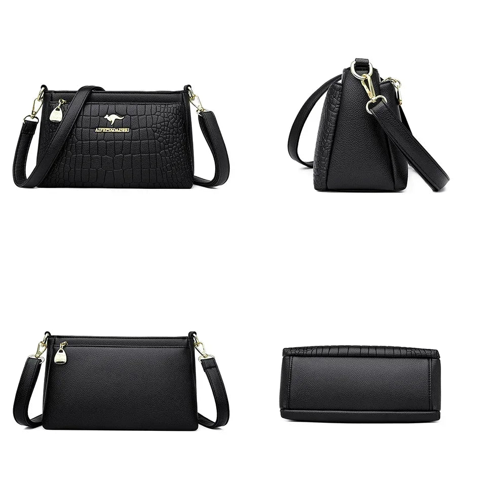 Bolso de mano bordado para mujer, bolsos de cuero de alta calidad para mujer, bolso de hombro para mujer, bolsos cruzados pequeños para mujer, bolso principal 2024