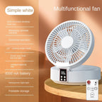 Ventilador portátil con Control remoto para colgar en la pared, ventilador plegable eléctrico recargable por Usb, luz nocturna, Enfriador de aire para el hogar, nuevo, 2023