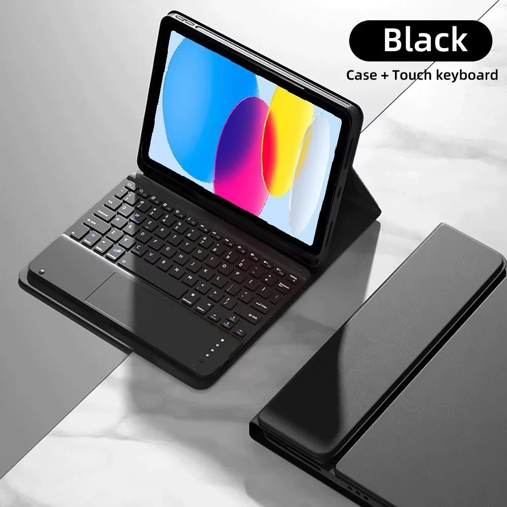Funda con teclado para iPad de 10. a generación 2022, 10,9 pulgadas, funda con teclado Bluetooth desmontable para iPad 11 11 pulgadas A16 2025 con portalápices