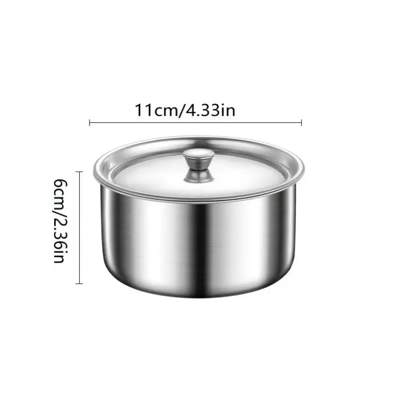 Juego de 1/3/5 Recipientes de Acero Inoxidable para Huevos al Vapor, Ramen, Arroz, Frutas, Ensaladas, Guisos, con Tapas, Tazón para Sopa, Contenedor de Alimentos, Vajilla de Cocina