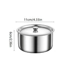 Juego de 1/3/5 Recipientes de Acero Inoxidable para Huevos al Vapor, Ramen, Arroz, Frutas, Ensaladas, Guisos, con Tapas, Tazón para Sopa, Contenedor de Alimentos, Vajilla de Cocina
