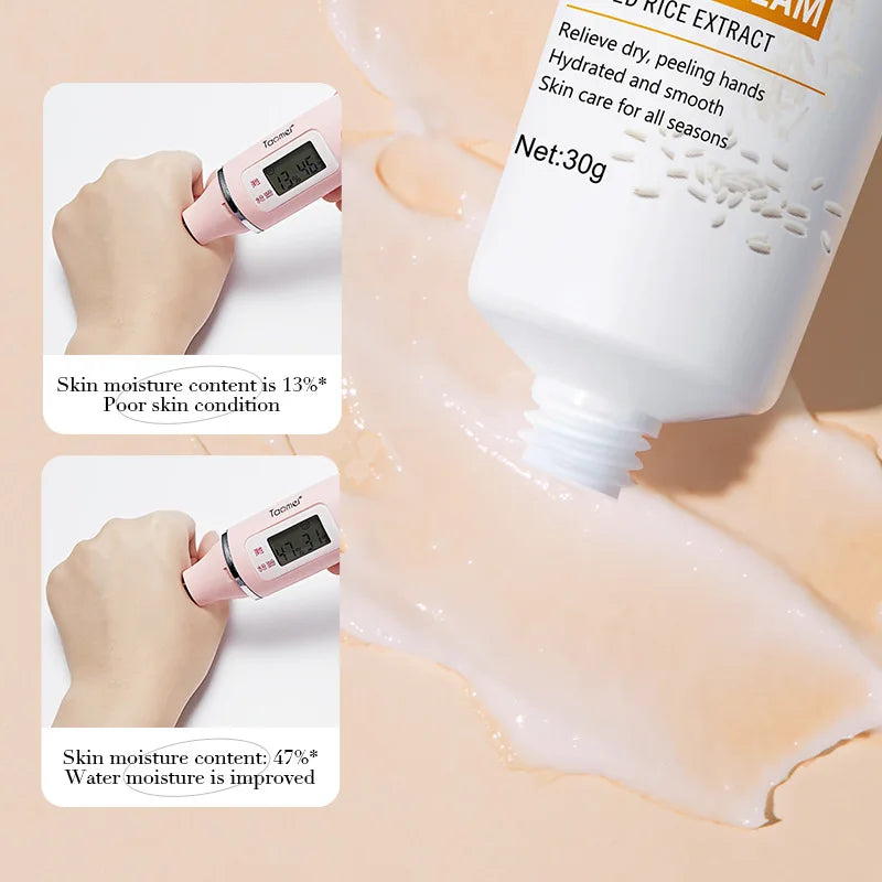 3/5 piezas BIOAQUA Crema de manos de arroz blanco, blanqueadora, hidratante, nutritiva, antienvejecimiento, productos para el cuidado de la piel de las manos
