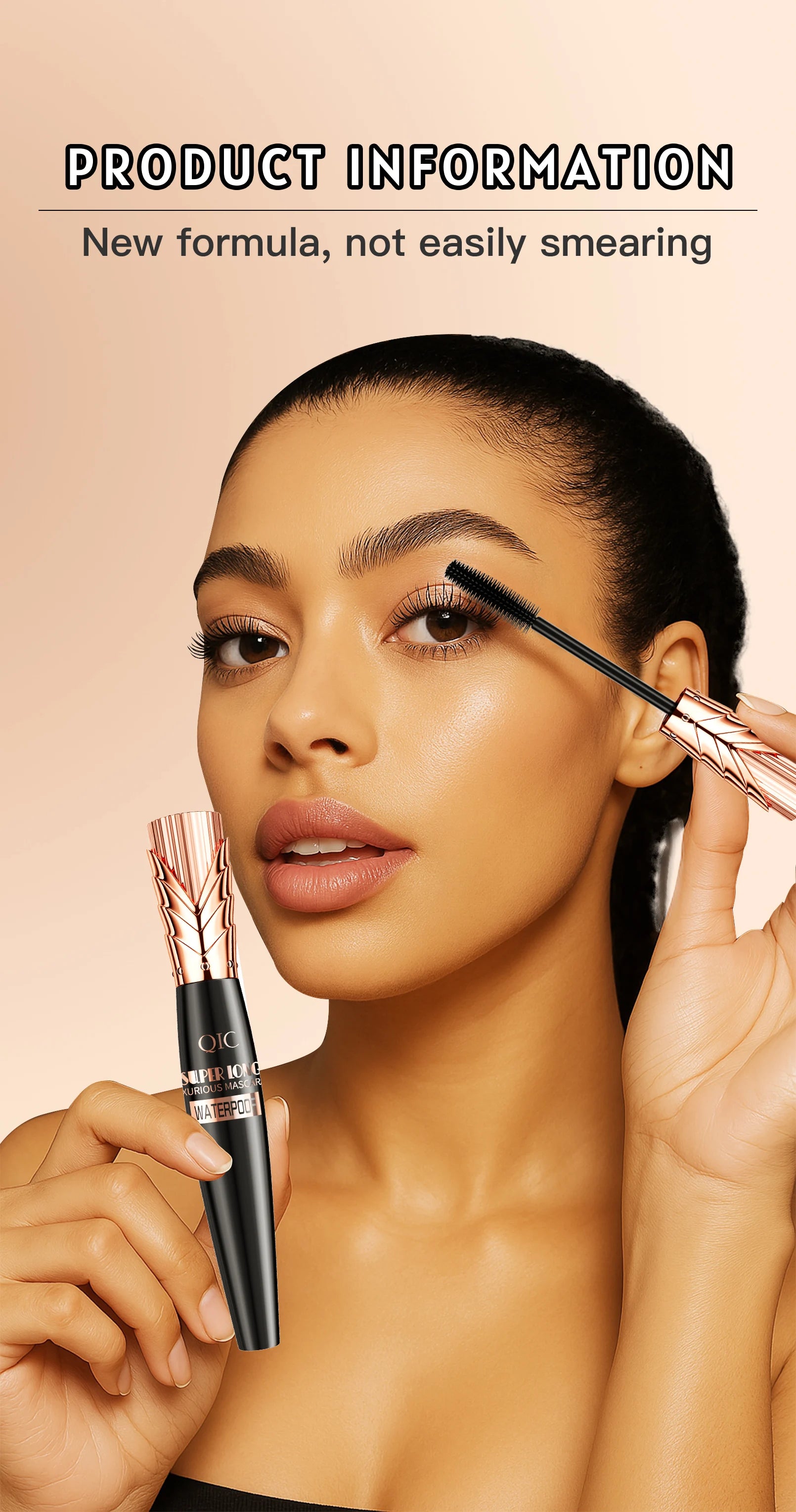 Máscara de pestañas resistente al agua 5D, extensión de pestañas, máscara de fibra de seda gruesa, maquillaje femenino, herramientas cosméticas para ojos para regalos