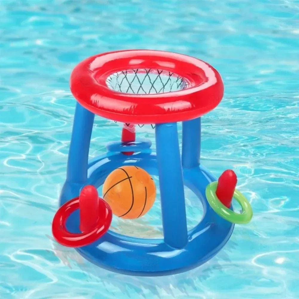 Juguete de agua para natación al aire libre, soporte de baloncesto acuático, piscina flotante inflable, juguete de playa, herramienta de piscina divertida de verano