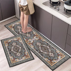 Alfombra de cocina con estampado absorbente, alfombra antideslizante para pasillo, alfombras largas para sala de estar, dormitorio, entrada, felpudo para baño