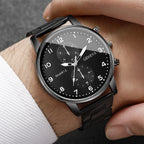 Relojes de negocios a la moda para Hombre, Reloj de pulsera de cuarzo de lujo para Hombre, Reloj negro, Reloj Masculino, Reloj para Hombre (sin caja)