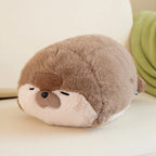 Sello de auriculares de dibujos animados de alta calidad, lontra marina, juguete de peluche, bola, cojín redondo, almohada para niños, regalo de cumpleaños, siesta escolar y sueño