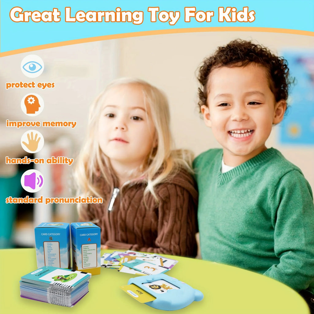Tarjetas Flash parlantes del alfabeto de 510 palabras, regalos educativos de cumpleaños para niños y niñas, juguetes de voz Montessori preescolares