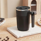 Taza mezcladora de 400ML, taza de café con pantalla LED de temperatura, taza autoagitadora de café y leche con rotación magnética de acero inoxidable 316