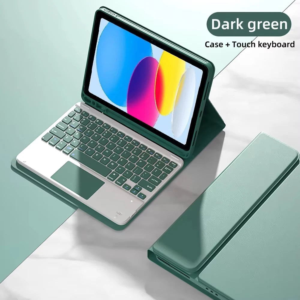 Funda con teclado para iPad de 10. a generación 2022, 10,9 pulgadas, funda con teclado Bluetooth desmontable para iPad 11 11 pulgadas A16 2025 con portalápices