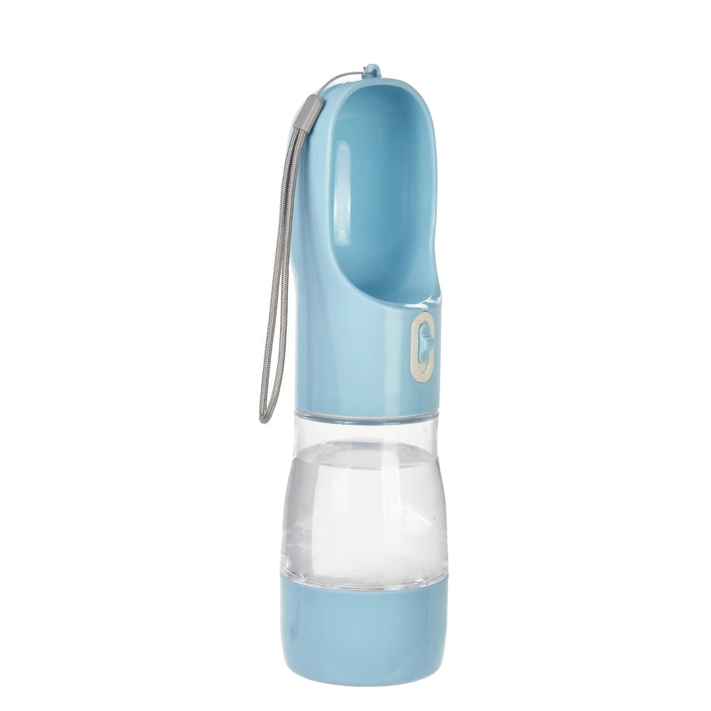 Dispensador portátil de botellas de agua para perros 2 en 1, alimentador de agua y comida para mascotas, cuencos para caminar al aire libre, senderismo, para gatos pequeños y perros