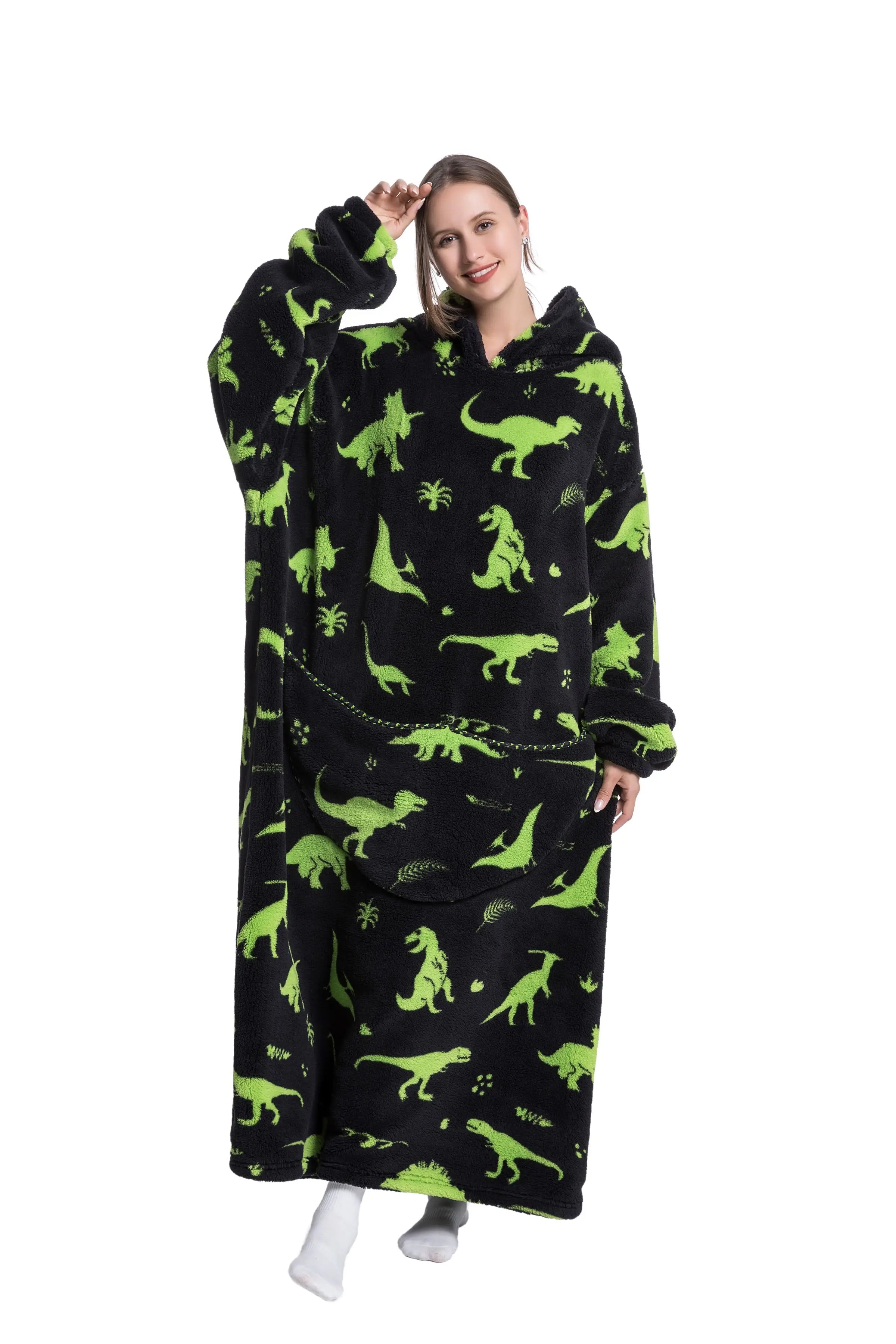 2023 nueva manta usable de TV de gran tamaño Extra larga cálida lana de felpa invierno Sherp Sudadera con capucha hombres mujeres sudadera suave regalos