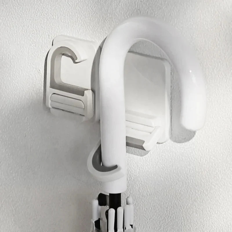 Soporte organizador de fregona de montaje en pared, gancho para escoba, colgador de escoba impermeable, gancho de almacenamiento, accesorios de organización de baño y cocina, 2 uds.