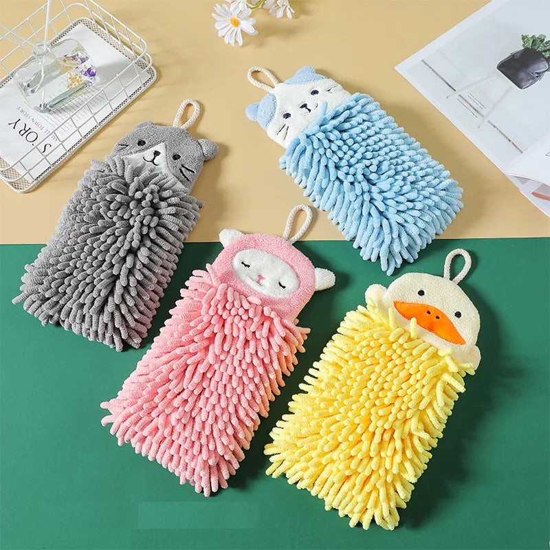 Paño de limpieza de chenilla de secado rápido superabsorbente, toalla de mano montada en la pared, suministros de cocina y baño