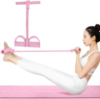 Tensor de banda de resistencia de 4 niveles con asas antideslizantes - Equipo de fitness en casa para entrenamiento muscular abdominal Yoga abdominal