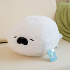 Sello de auriculares de dibujos animados de alta calidad, lontra marina, juguete de peluche, bola, cojín redondo, almohada para niños, regalo de cumpleaños, siesta escolar y sueño