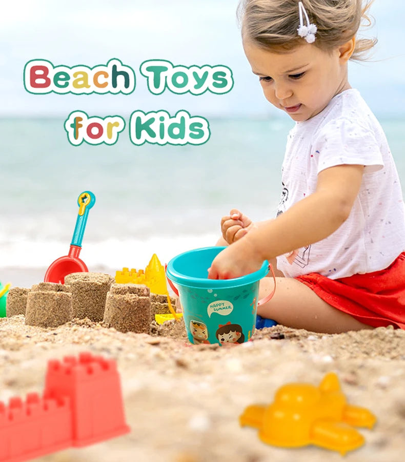 Juguetes de playa para niños, juego de arena, cubo de arena, pala de playa, juguetes para niños pequeños, juego de playa de verano, juguetes para niños, herramientas de juego de agua