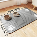 Estera de alimentación para mascotas, mantel absorbente para mascotas, respaldo de goma, estera de agua de secado rápido para perros y gatos, cuenco de comida y agua con impermeable