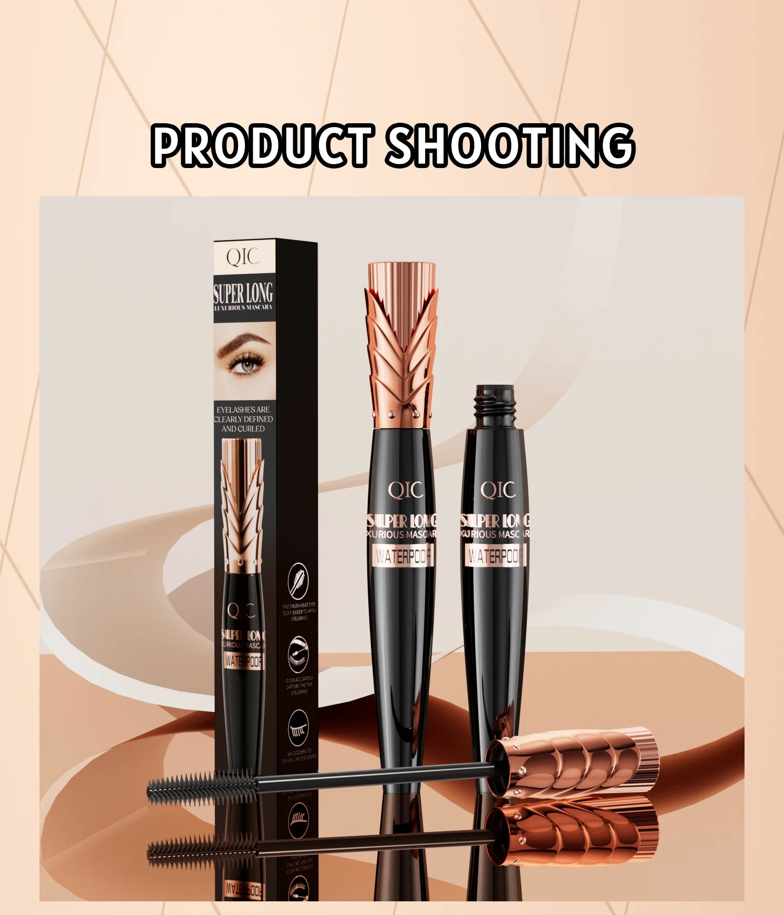 Máscara de pestañas resistente al agua 5D, extensión de pestañas, máscara de fibra de seda gruesa, maquillaje femenino, herramientas cosméticas para ojos para regalos