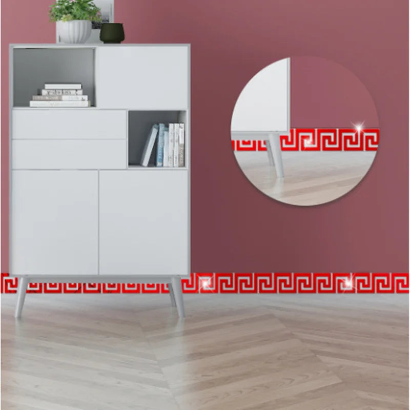 Nuevo 10 Uds. Adhesivo de espejo acrílico con borde de edificio, arte de pared, decoración DIY para el hogar, pegatinas de pared de espejo, decoración para el hogar y la Oficina, 100x100mm