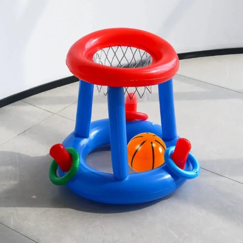 Juguete de agua para natación al aire libre, soporte de baloncesto acuático, piscina flotante inflable, juguete de playa, herramienta de piscina divertida de verano