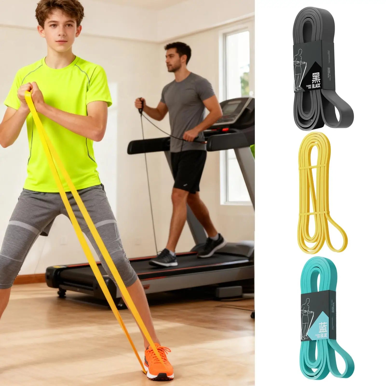 Banda Elástica de Resistencia para Entrenamiento de Fuerza, Cintura y Piernas, Cuerda de Tracción para Gimnasio, Pilates, para Entusiastas del Deporte