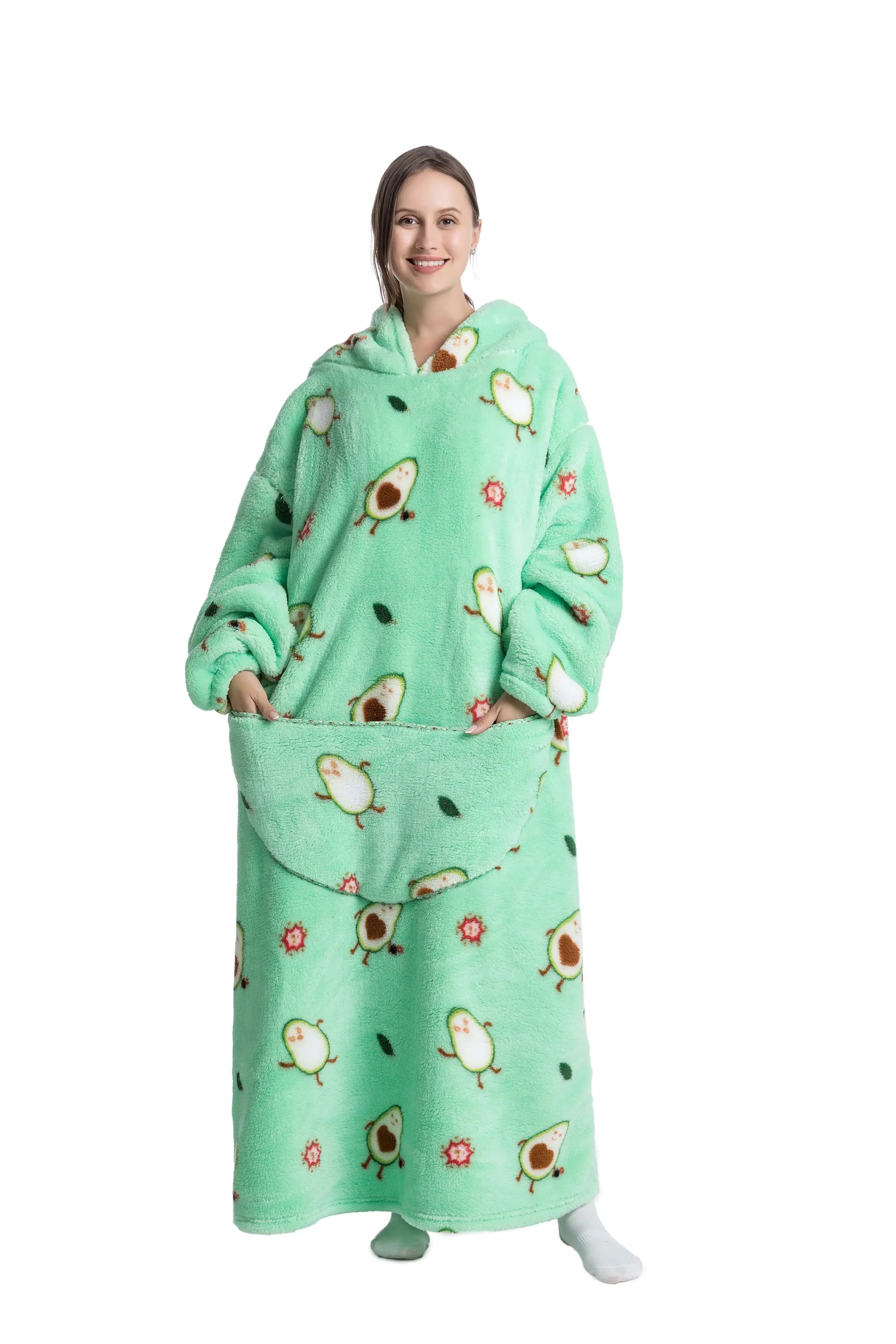 2023 nueva manta usable de TV de gran tamaño Extra larga cálida lana de felpa invierno Sherp Sudadera con capucha hombres mujeres sudadera suave regalos