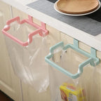 Estante de basura, soporte para bolsa de basura, puerta trasera de armario, bolsa de basura para cocina, organizador de cocina colgante para armario