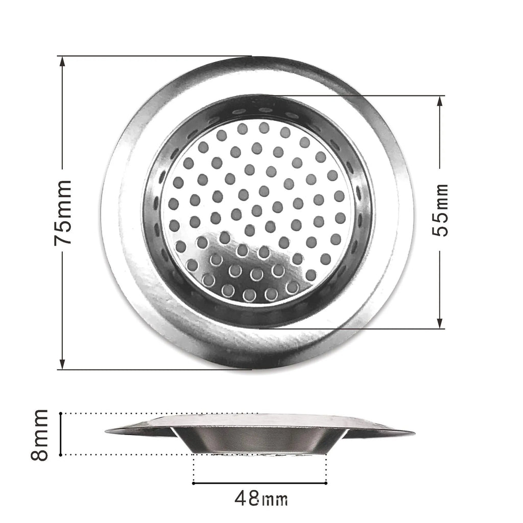 Colador de drenaje de agua para fregadero de cocina, cubierta de drenaje de piso de baño de acero inoxidable, filtro de colector de pelo de ducha, accesorios de fregadero de cocina