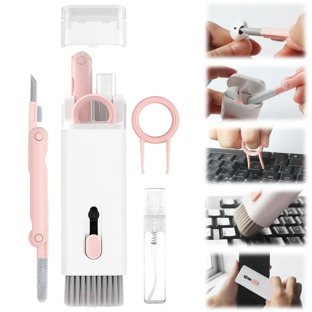 Kit de cepillo de limpieza de teclado 5 en 1, extractor de teclas, limpiador de auriculares para Airpods Pro 1 2 3, caja de auriculares Bluetooth, herramientas de limpieza