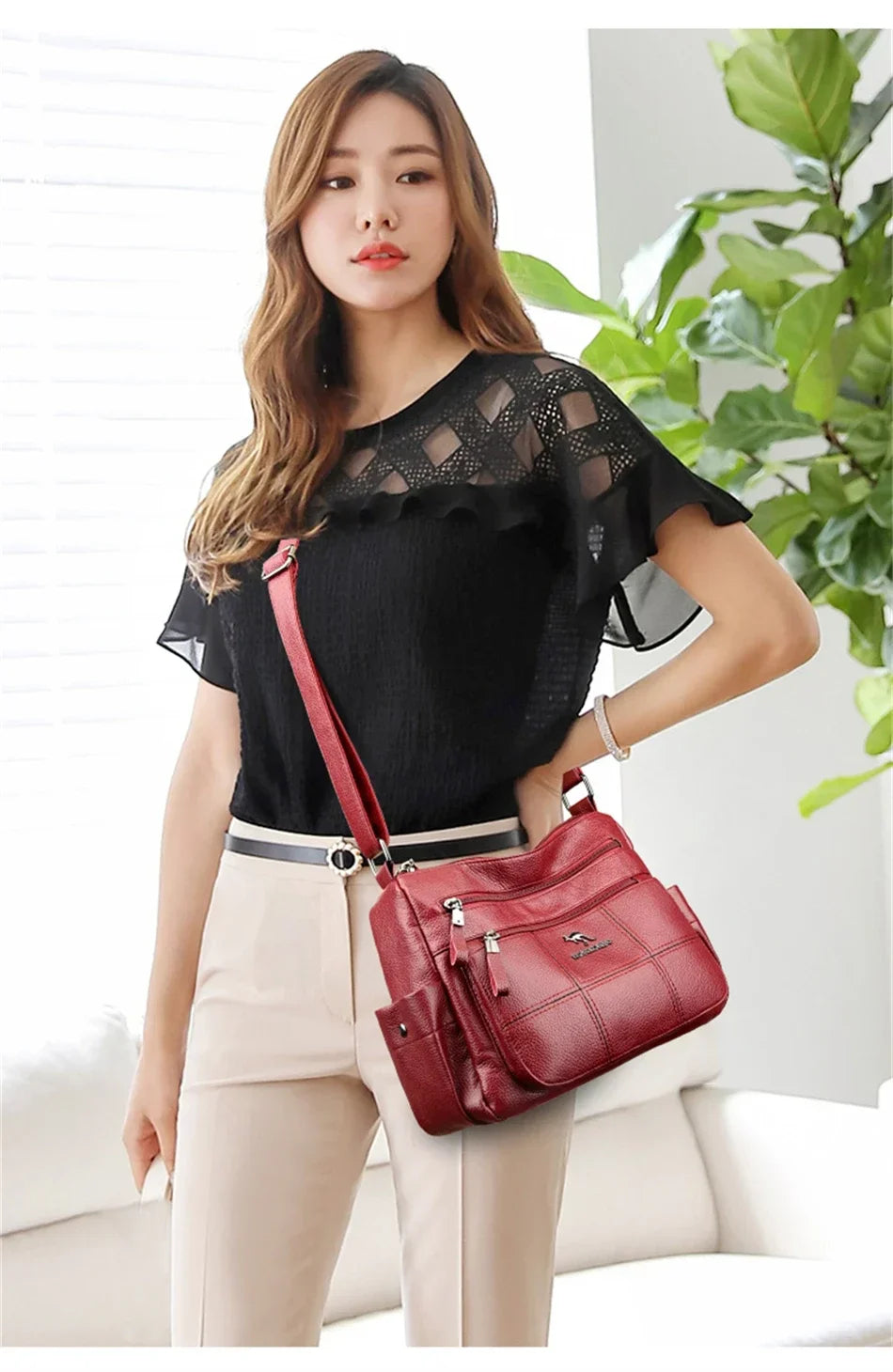 Bolso de mano bordado para mujer, bolsos de cuero de alta calidad para mujer, bolso de hombro para mujer, bolsos cruzados pequeños para mujer, bolso principal 2024