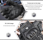 Guantes de cuero Vintage para motocicleta para hombre, Guantes negros resistentes al desgaste con pantalla táctil, antideslizantes, Retro, novedad de verano 2023