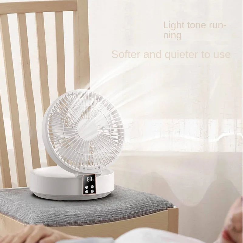 Ventilador portátil con Control remoto para colgar en la pared, ventilador plegable eléctrico recargable por Usb, luz nocturna, Enfriador de aire para el hogar, nuevo, 2023