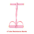 Tensor de banda de resistencia de 4 niveles con asas antideslizantes - Equipo de fitness en casa para entrenamiento muscular abdominal Yoga abdominal
