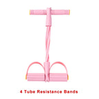 Tensor de banda de resistencia de 4 niveles con asas antideslizantes - Equipo de fitness en casa para entrenamiento muscular abdominal Yoga abdominal