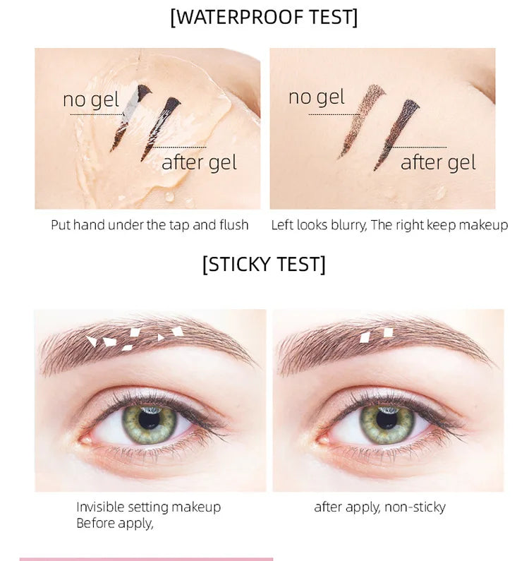 Crema de estilismo para cejas, Gel transparente resistente al agua, fijación de larga duración, maquillaje Natural, crema cosmética líquida transparente para estilizar cejas