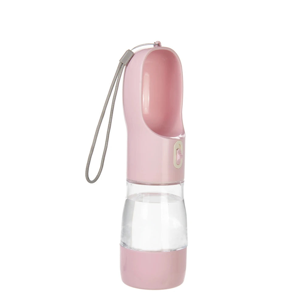 Dispensador portátil de botellas de agua para perros 2 en 1, alimentador de agua y comida para mascotas, cuencos para caminar al aire libre, senderismo, para gatos pequeños y perros