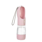 Dispensador portátil de botellas de agua para perros 2 en 1, alimentador de agua y comida para mascotas, cuencos para caminar al aire libre, senderismo, para gatos pequeños y perros