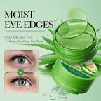 Mascarilla de colágeno de Aloe Vera para ojos, 60 uds., eliminación de ojeras, bolsas para ojos, parches hidratantes reafirmantes para ojos, productos para el cuidado de la piel
