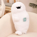 Sello de auriculares de dibujos animados de alta calidad, lontra marina, juguete de peluche, bola, cojín redondo, almohada para niños, regalo de cumpleaños, siesta escolar y sueño