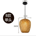 Lámparas colgantes tejidas a mano de estilo chino, 18/19/30cm, accesorios de iluminación para decoración del hogar y restaurante, lámpara colgante de bambú