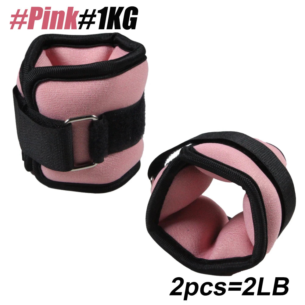 1 par de pesas ajustables para tobillo y muñeca (0,5 kg/1 kg) - correas ligeras de neopreno para correr, entrenamiento de fuerza de yoga para todas las edades