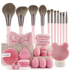 Juego de brochas de maquillaje profesional, 13/33 Uds., con accesorios para la piel combinada, con brochas suaves, adecuado para principiantes